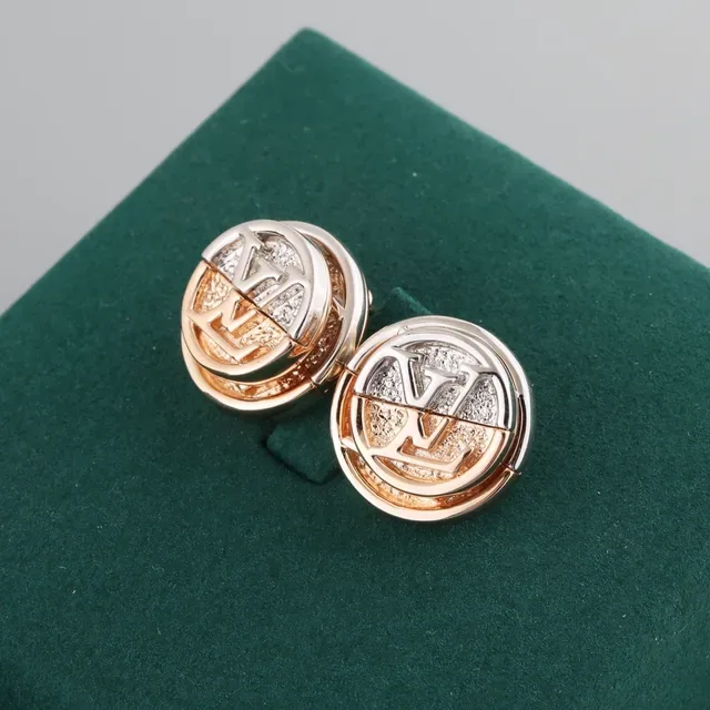 Louis Vuitton Monogram Ring Gold Silver Circular Stacked Rings Ring 5