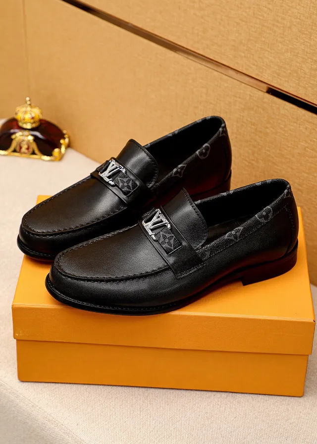 Louis Vuitton Monogram Strap Loafer Black Leather Loafers 2