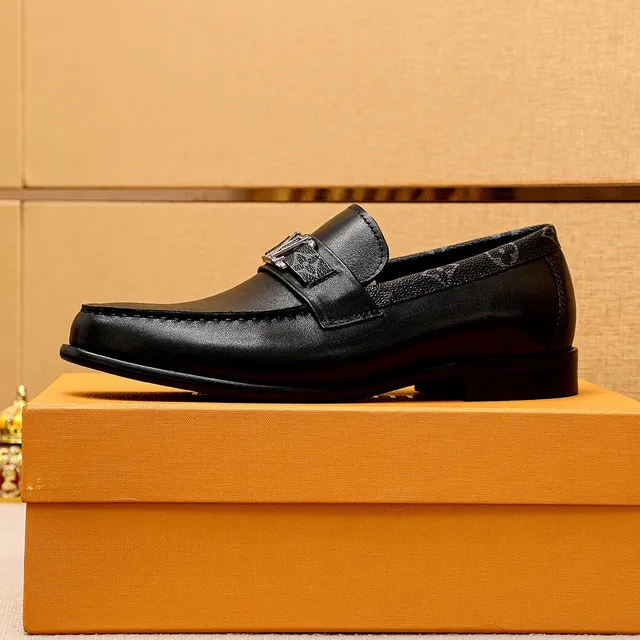 Louis Vuitton Monogram Strap Loafer Black Leather Loafers 4