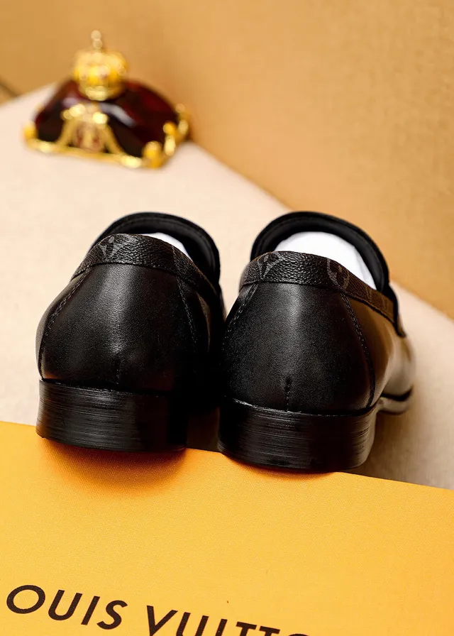 Louis Vuitton Monogram Strap Loafer Black Leather Loafers 6