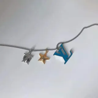 Louis Vuitton Multi-Charm Enamel LV Star Turtle Necklace