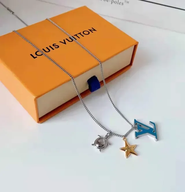 Louis Vuitton Multi-Charm Enamel LV Star Turtle Necklace 3