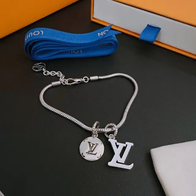 Louis Vuitton Multi-Charm Snake Chain Silver-Tone Bracelet 5