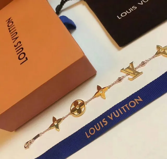 Louis Vuitton Multi-Icon Gold-Tone Chain Bracelet 7
