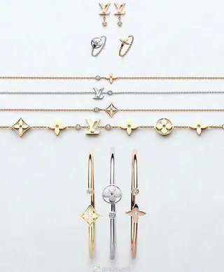 Louis Vuitton Multi-Icon Gold-Tone Chain Bracelet 8