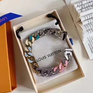 Louis Vuitton سوار سلسلة إيمايل وكريستال متعدد الألوان