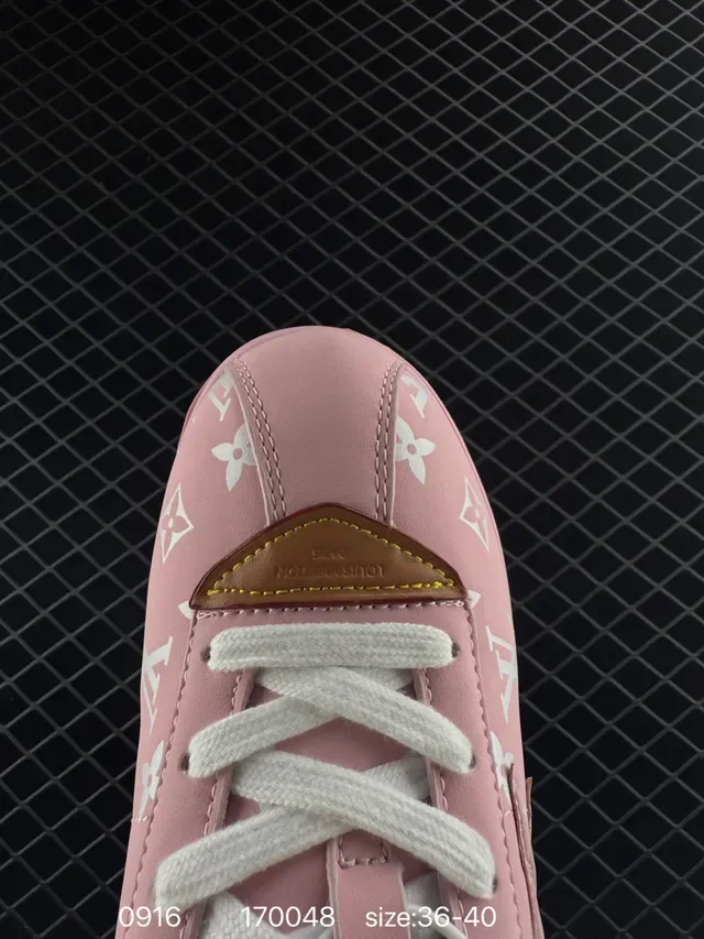 Louis Vuitton Nigo x LV Forrest Gump Low-top Pink White Monogram-Print Upper Lifestyle Sneakers 2