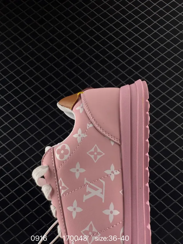Louis Vuitton Nigo x LV Forrest Gump Low-top Pink White Monogram-Print Upper Lifestyle Sneakers 3