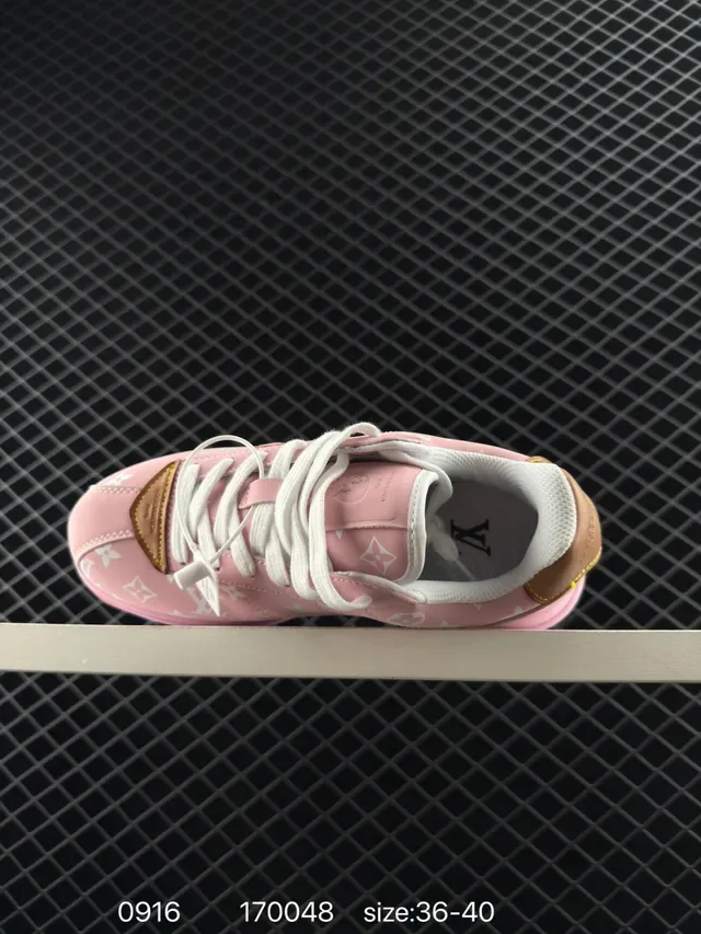 Louis Vuitton Nigo x LV Forrest Gump Low-top Pink White Monogram-Print Upper Lifestyle Sneakers 4