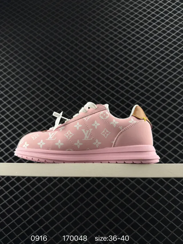 Louis Vuitton Nigo x LV Forrest Gump Low-top Pink White Monogram-Print Upper Lifestyle Sneakers 5