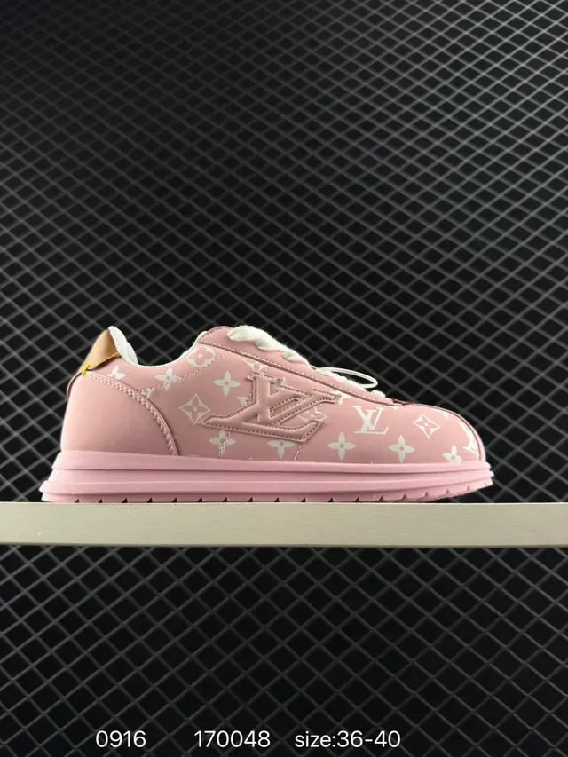 Louis Vuitton Nigo x LV Forrest Gump Low-top Pink White Monogram-Print Upper Lifestyle Sneakers 6