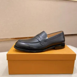 Louis Vuitton Penny Loafer काली चमड़ी लोअफर