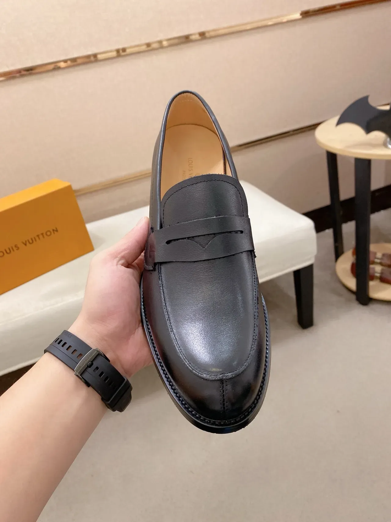 Louis Vuitton Penny Loafer Black Leather Loafers 5