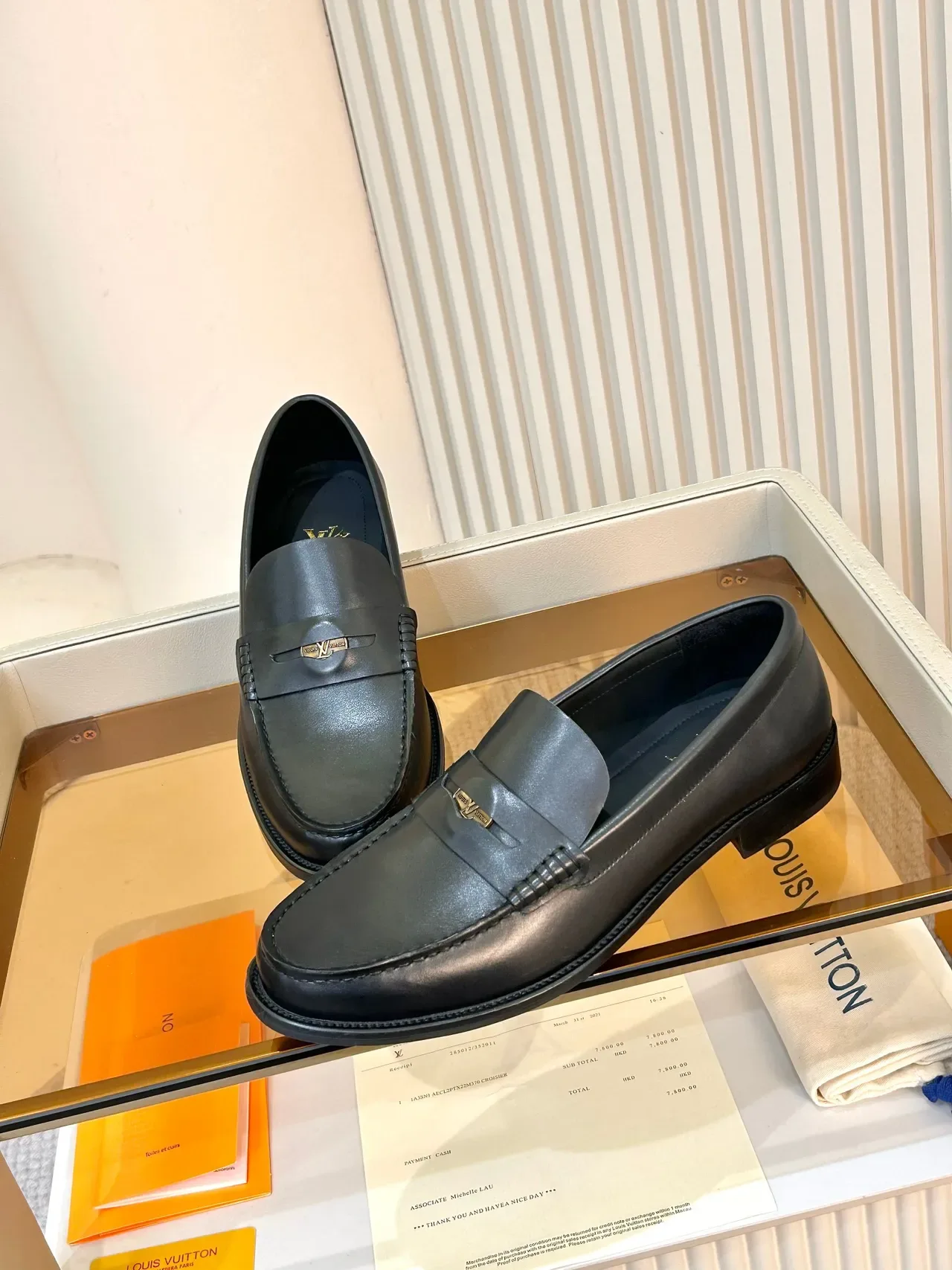 Louis Vuitton Penny Loafer Black Leather Loafers 4