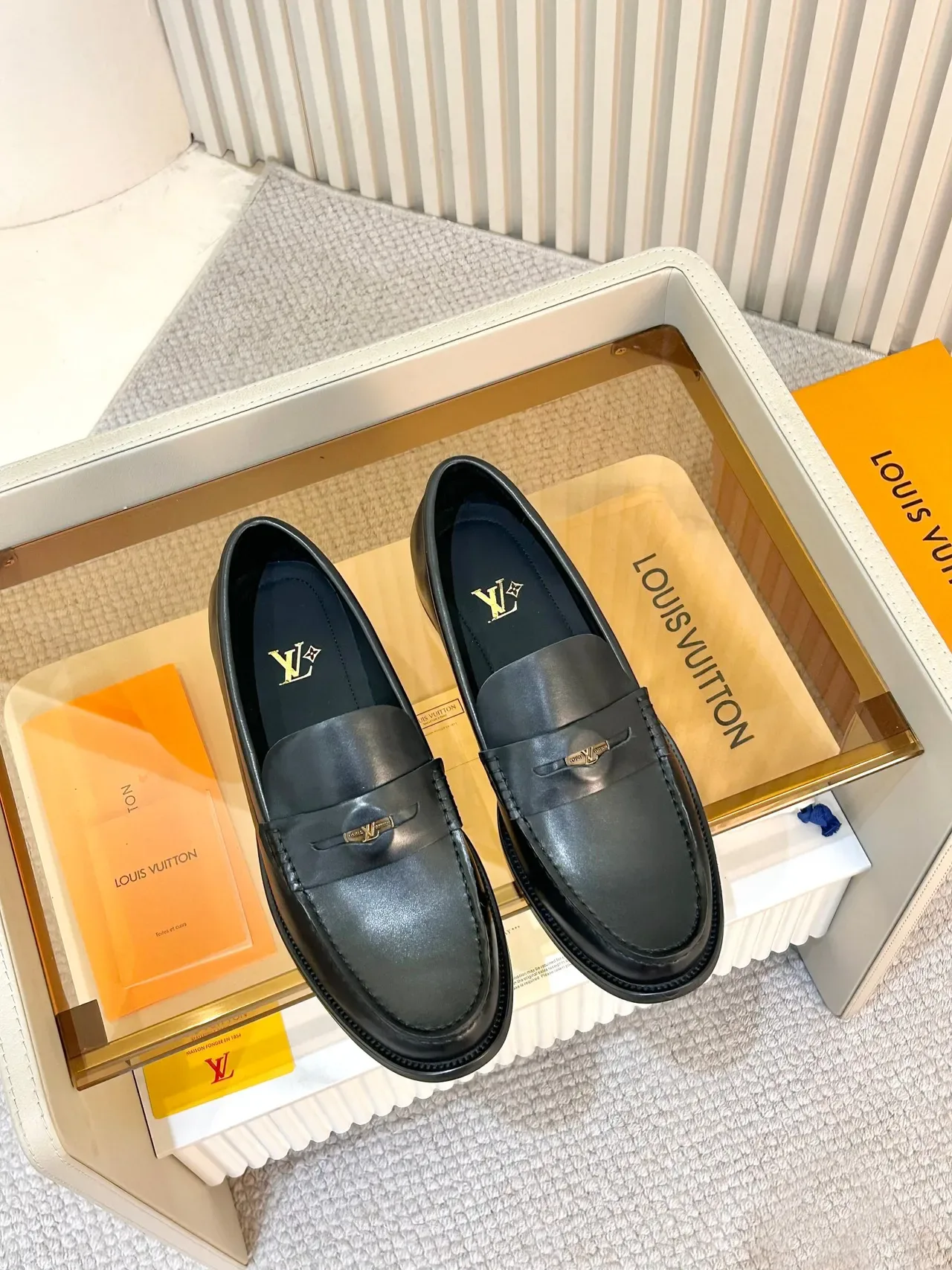 Louis Vuitton Penny Loafer Black Leather Loafers 5