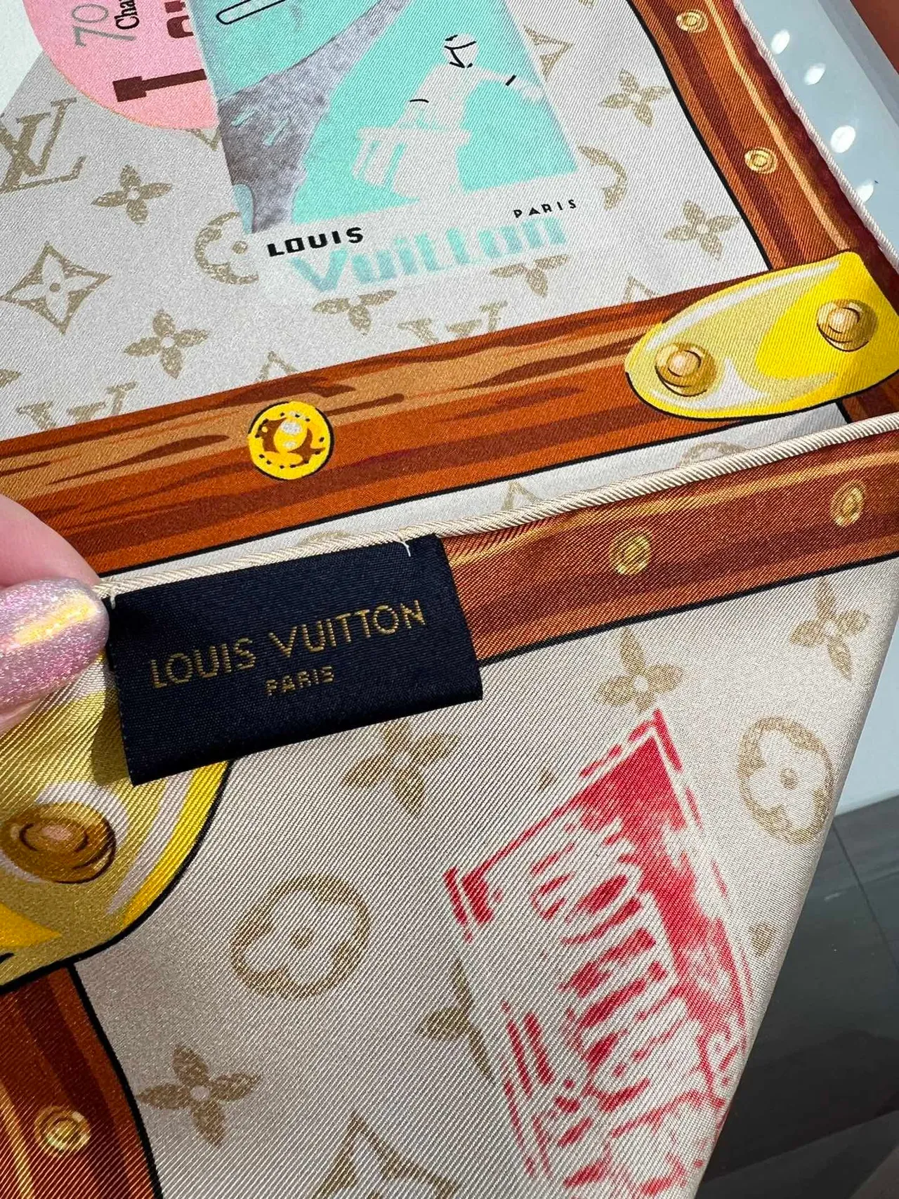 Louis Vuitton Petite Malle Monogram Canvas Travel Sticker Trunk Suitcase 8