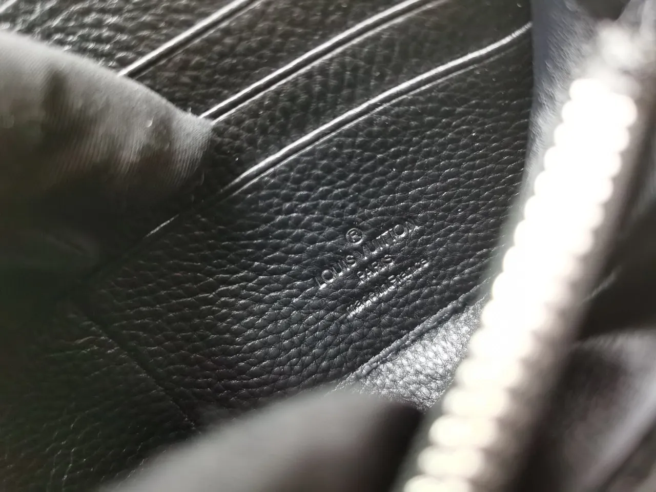 Louis Vuitton Quilted Diamond Texture Black Long Wallet 2