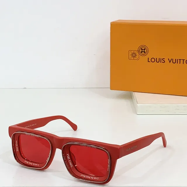Louis Vuitton Rectangular Double-Rim Black Sunglasses 3