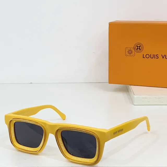 Louis Vuitton Rectangular Double-Rim Black Sunglasses 9