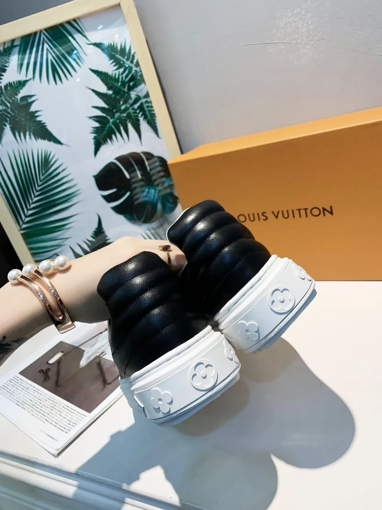 Louis Vuitton Run Away Black and Rainbow Logo Lifestyle Sneakers 5