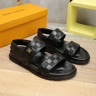 Louis Vuitton Run Away 黑色 Monogram 压花 休闲凉鞋
