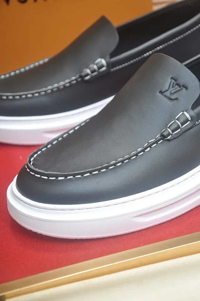 Louis Vuitton Run Away Black White Slip-On Contrast Sole Loafer 2