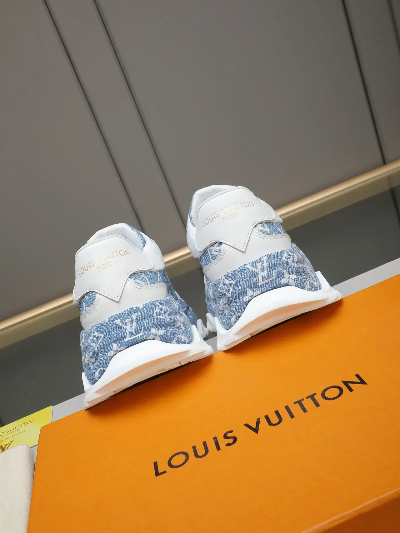 Louis Vuitton Run Away Denim Monogram Chunky Sneakers 3