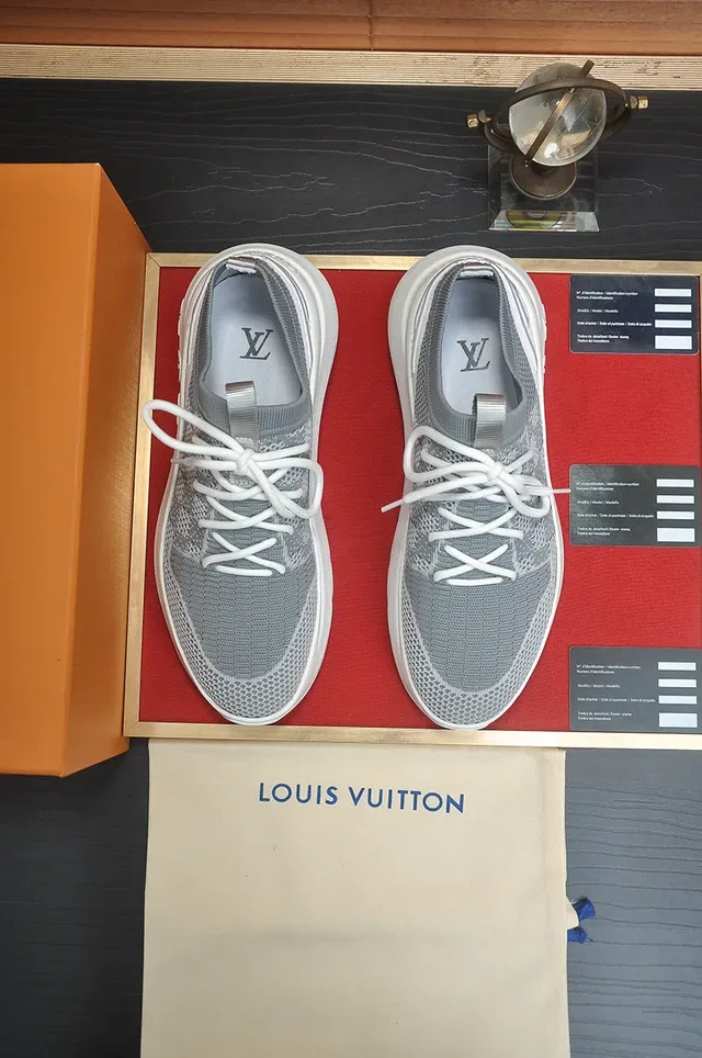 Louis Vuitton Run Away Gray Knit Lifestyle Sneakers 3