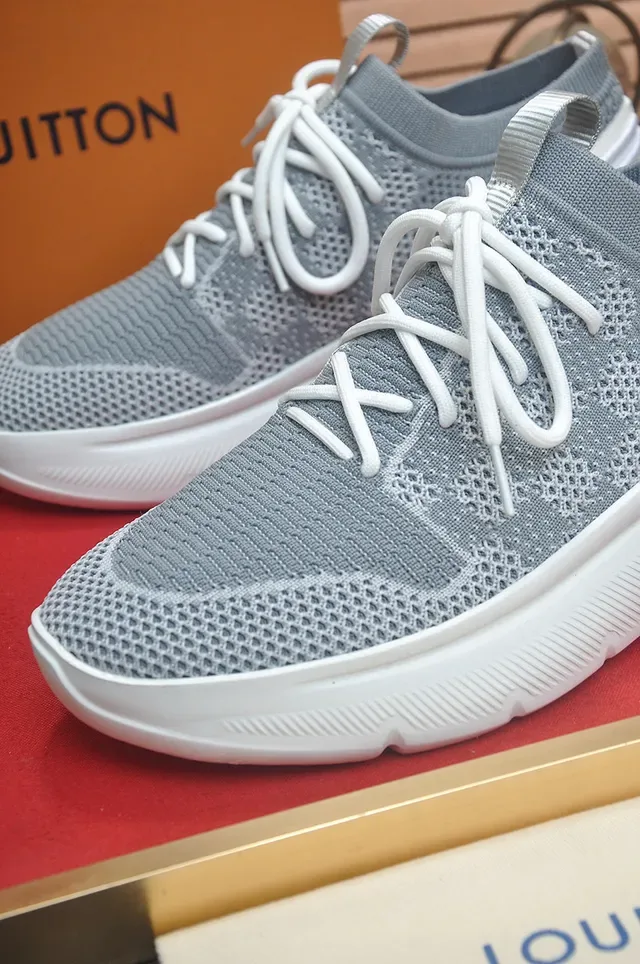 Louis Vuitton Run Away Gray Knit Lifestyle Sneakers 8