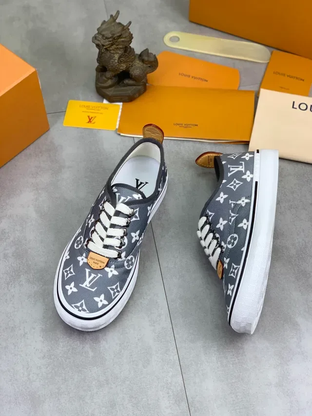 Louis Vuitton Run Away Gray White Monogram Canvas Low-Top Lifestyle Sneakers 5
