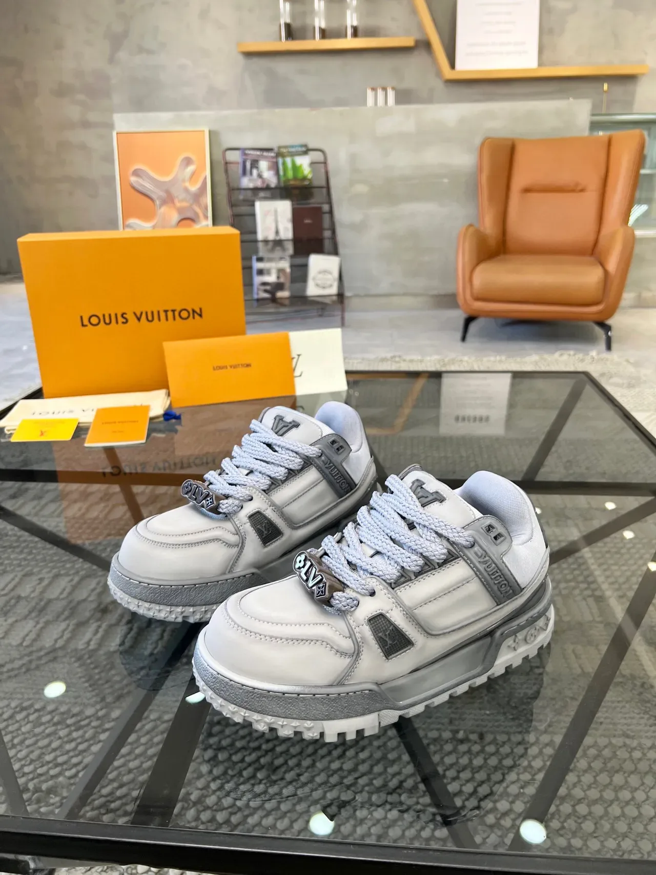Louis Vuitton Run Away Light Gray Lifestyle Sneakers 2