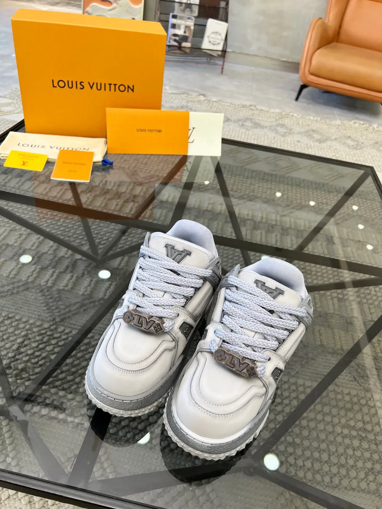 Louis Vuitton Run Away Light Gray Lifestyle Sneakers 3