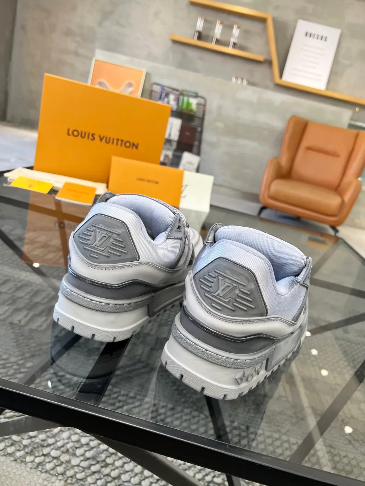 Louis Vuitton Run Away Light Gray Lifestyle Sneakers 8