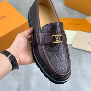 路易威登 Run Away Loafer 棕色 Monogram 皮革 Loafer