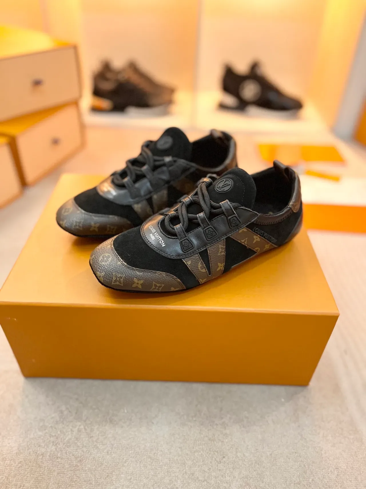 Louis Vuitton Run Away Monogram Canvas and Leather Lifestyle Sneakers 5