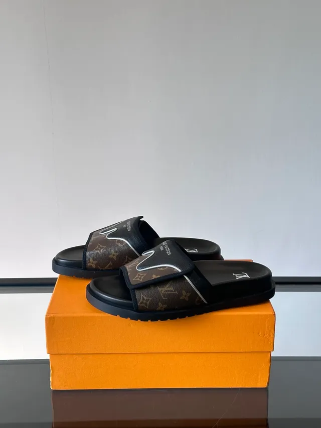 Louis Vuitton Run Away Monogram Canvas Black Slipper 2