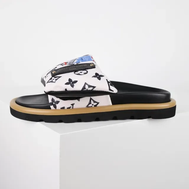 Louis Vuitton Run Away Monogram Slide Slippers 9