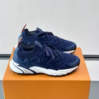 Louis Vuitton Run Away Navy Blue Tênis Lifestyle Tricô