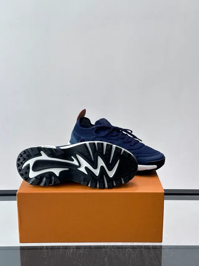 Louis Vuitton Run Away Navy Blue Knit Lifestyle Sneakers 2