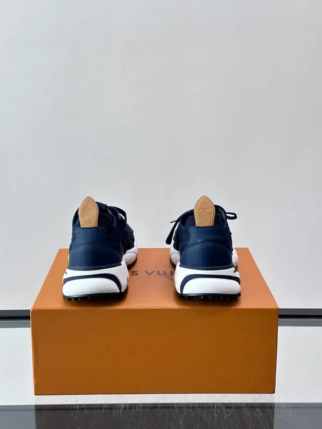 Louis Vuitton Run Away Navy Blue Knit Lifestyle Sneakers 3
