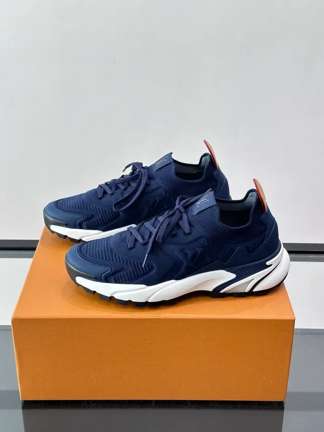 Louis Vuitton Run Away Navy Blue Knit Lifestyle Sneakers 5