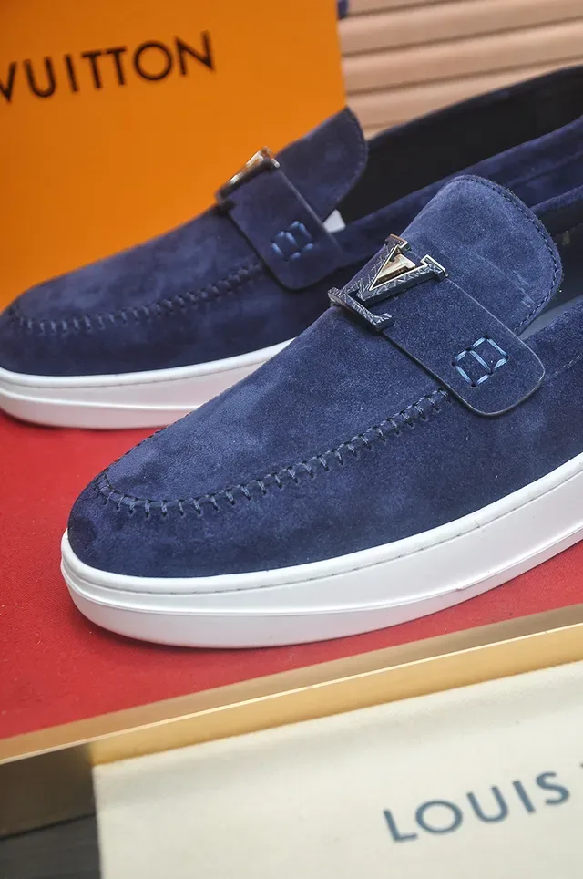 Louis Vuitton Run Away Navy Suede Loafers 2
