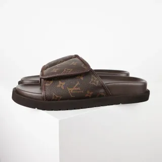 Louis Vuitton Run Away भूरा मोनोग्राम चप्पल