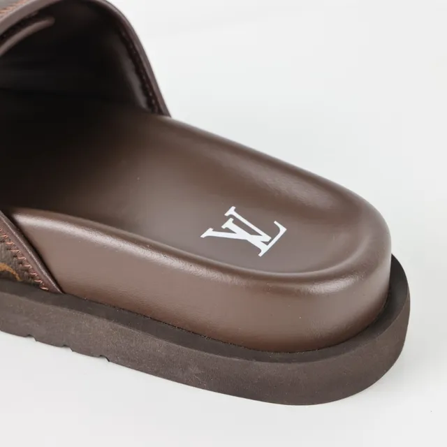 Louis Vuitton Run Away Slides Brown Monogram Slippers 4