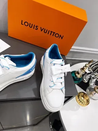 Louis Vuitton Run Away White and Blue Lifestyle Sneakers 3