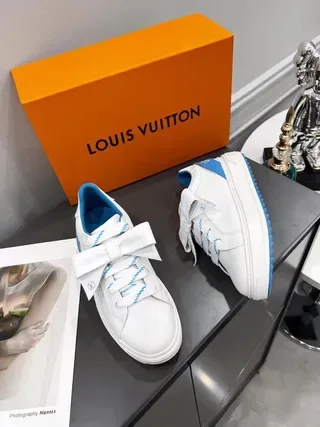 Louis Vuitton Run Away White and Blue Lifestyle Sneakers 4