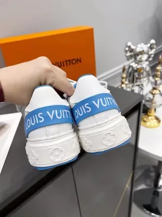 Louis Vuitton Run Away White and Blue Lifestyle Sneakers 5
