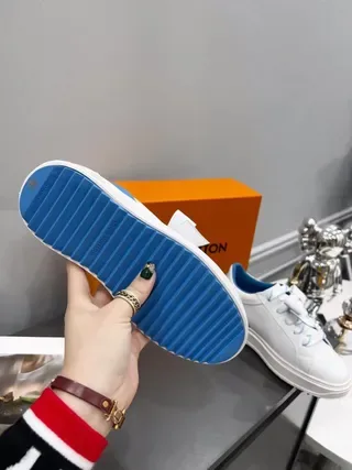 Louis Vuitton Run Away White and Blue Lifestyle Sneakers 7