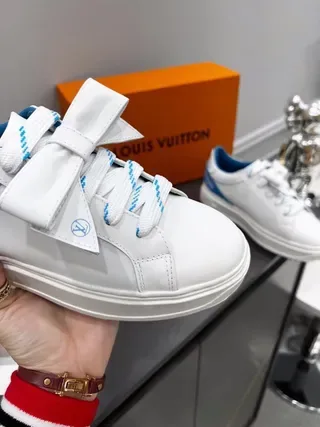 Louis Vuitton Run Away White and Blue Lifestyle Sneakers 8