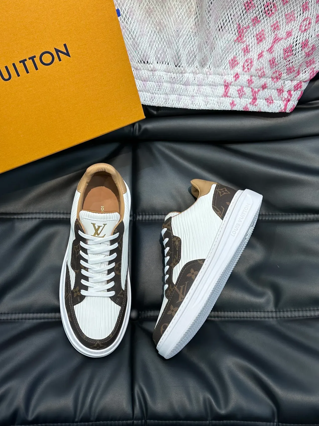 Louis Vuitton Run Away White and Brown Monogram Lifestyle Sneakers 4